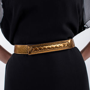 BOTTEGA VENETA GOLD CLASSIC BELT | WOMENS SIZE 80CM